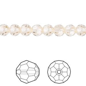 Bead 12pk silk, Crystal Passions® 6mm round 5000