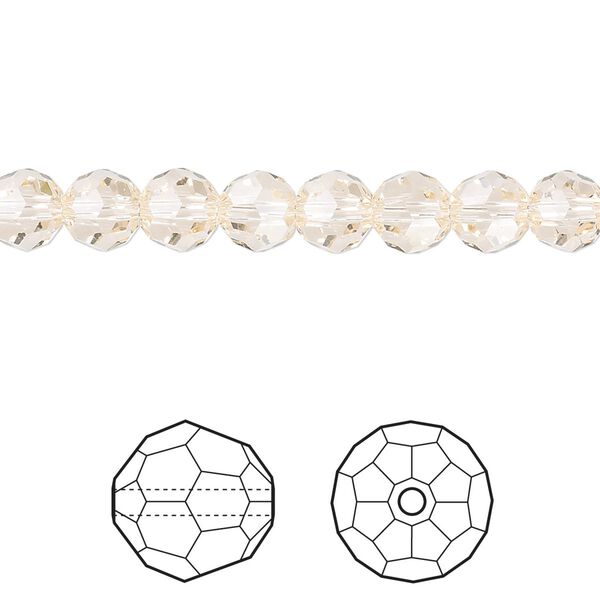 Bead 12pk silk, Crystal Passions® 6mm round 5000 image number 0