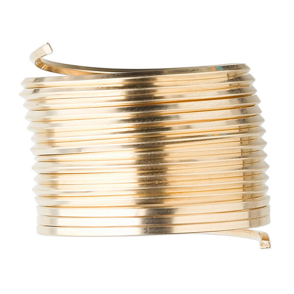 Wire, 12Kt gold-filled, full-hard, square, 16 gauge. Sold per pkg of 5 feet. image number 0
