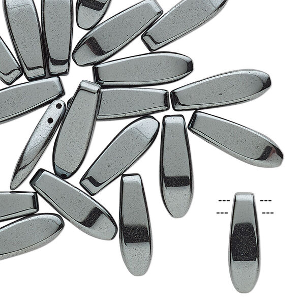 Bead, Hemalyke™ (man-made), 14.5x5mm top-drilled teardrop with (2) 0.7mm holes. Sold per pkg of 20. image number 0