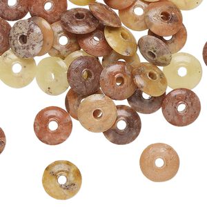 Soapstone 1pkg50, hand-cut rondelle bead 8x2mm