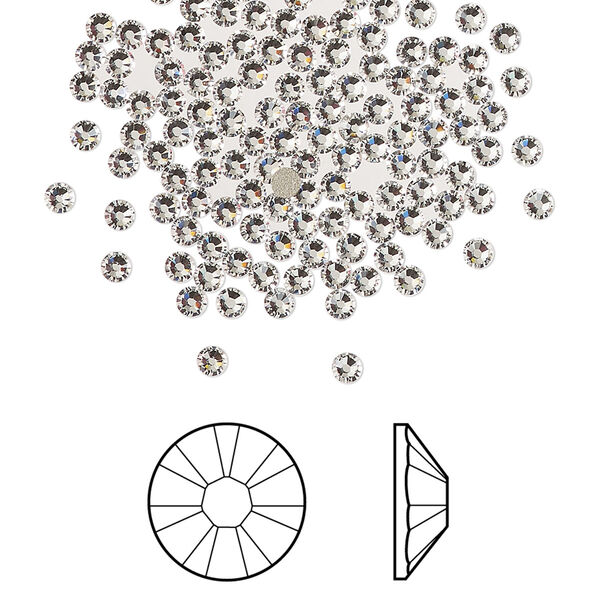 Flat back 1440pk crystal foil back, Crystal Passions® 2.1-2.3mm rose round SS7 2058 image number 0