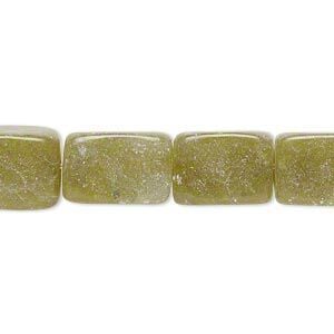 Bead, olive new "jade" (serpentine) (natural), dark, small to medium tumbled nugget, Mohs hardness 2-1/2 to 6. Sold per 15" to 16" strand.