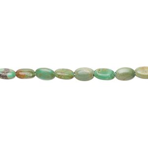 Turquoise 1pkg1, puffed oval bead 15.5-16 inch 5x3mm-6x4mm