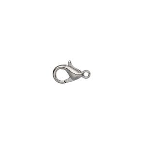 Clasp, lobster claw, gunmetal-plated "pewter" (zinc-based alloy), 10x6mm. Sold per pkg of 10.