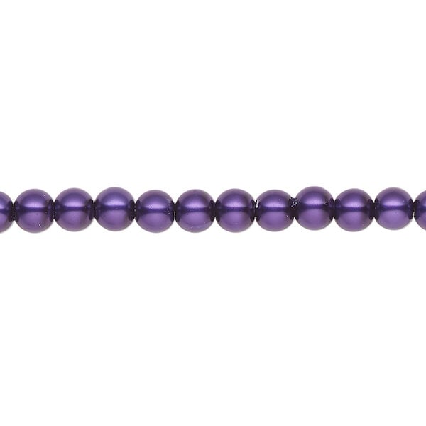 Pearl 1pk purple, Celestial Crystal&reg; 4mm round 15.5-16 inch image number 0