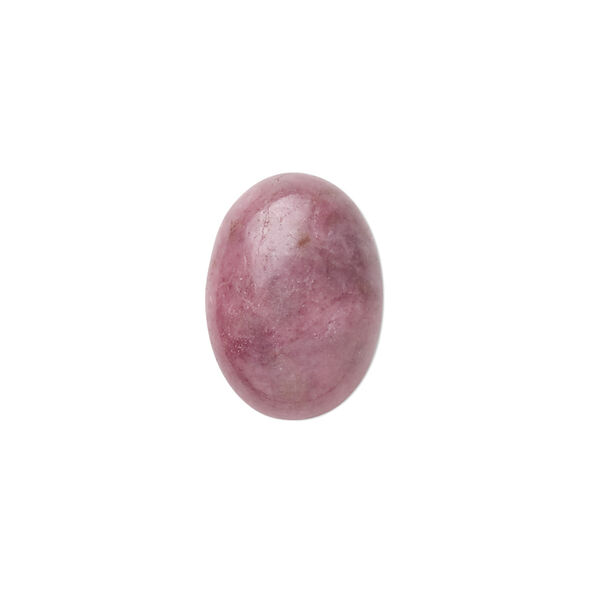 Cabochon, rhodonite (natural), 18x13mm calibrated oval, C grade, Mohs hardness 5-1/2 to 6-1/2. Sold per pkg of 2. image number 0