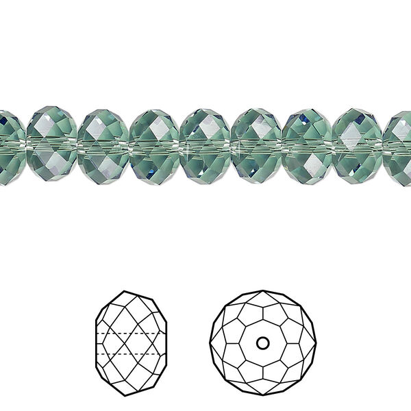 Bead 144pk erinite, Crystal Passions® 8x6mm rondelle 5040 image number 0