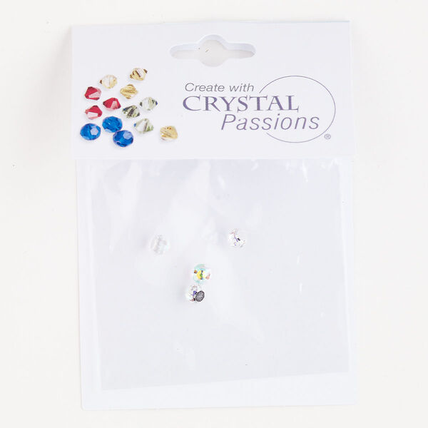 Fancy stone 4pk crystal CAL VZ AB, Crystal Passions® 4mm ball 4869 image number 0