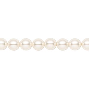 Pearl 50pk light creamrose, Crystal Passions® 6mm round 5810