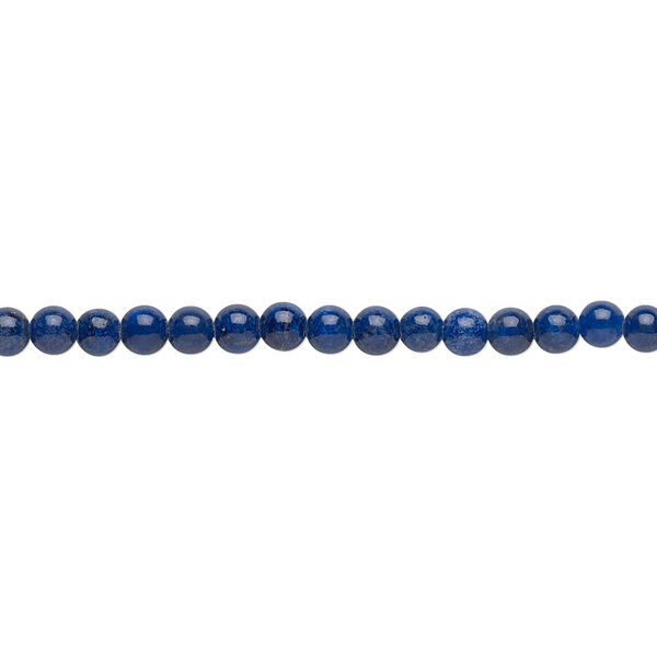 Bead, lapis lazuli (natural), 3mm round, B grade, Mohs hardness 5 to 6. Sold per 15-1/2" to 16" strand. image number 0