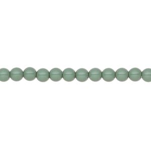 Pearl 600pk sage green, Preciosa Czech crystal 4mm round
