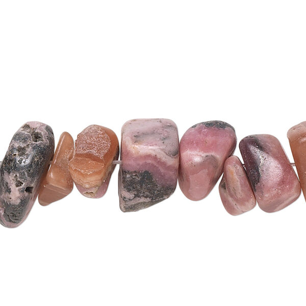 Bead, rhodochrosite (natural), extra-large chip, Mohs hardness 3-1/2 to 4-1/2. Sold per 15" to 16" strand. image number 0