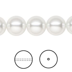 Pearl 10pk moonlight, Crystal Passions® 12mm round 5810