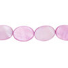Mother-of-pearl shell 1pkg1, flat oval bead 15 inch light fuchsia 14x10mm image number 0