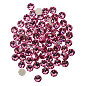 Flat back 144pk rose foil back, Crystal Passions® 3.8-4mm rose round SS16 2088