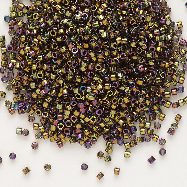 Seed bead, Delica®, glass, pkg/50g, #11 round, opaque metallic iris bronze (DB-0023). image number 0