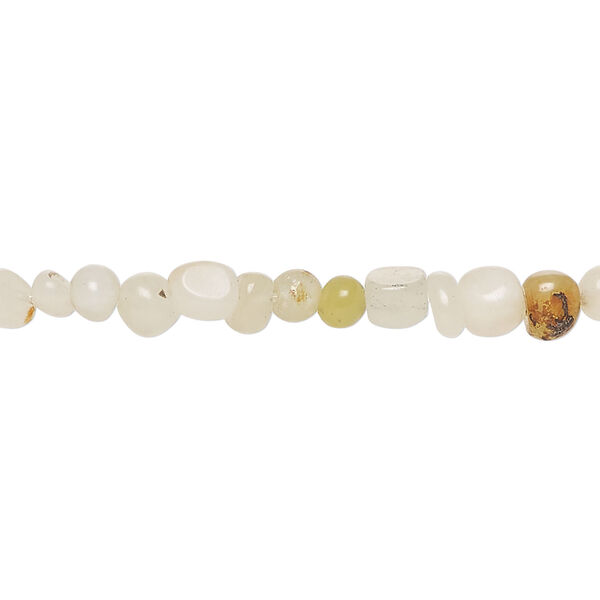 New "jade" 1pkg1, pebble bead natural, 15 inch small image number 0