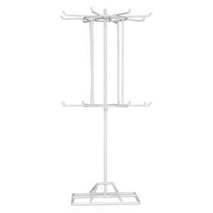 Display, steel, white, 17 x 8-1/2 x 8-1/2 inch revolving with 16 hooks. Sold individually.