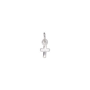 Drop, sterling silver, 6x4mm cross. Sold per pkg of 2.