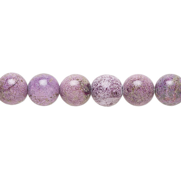 Bead, stichtite (natural), 8mm round, B grade, Mohs hardness 2 to 2-1/2. Sold per 15" to 16" strand. image number 0