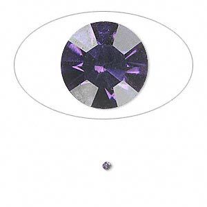 Chaton, glass rhinestone, iris blue, foil back, 1.7-1.8mm faceted round, PP11. Sold per pkg of 72.