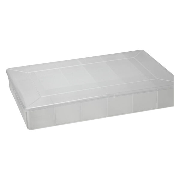 Organizer box, 17 compartments, 11x7x1-1/2 inches with lid. Sold individually. image number 1