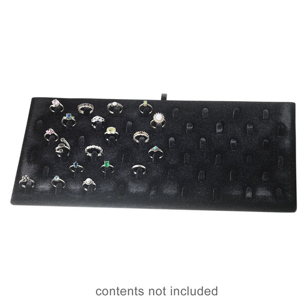 Display insert, ring, velveteen, black, 14-1/2 x 7-1/2 x 1/4 inches, 51 tabs. Sold individually. image number 1