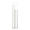 Vial, plastic, clear and white, 2 x 9/16 inch cylinder with hang tab. Sold per pkg of 100. image number 1