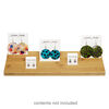 Display, earring card, lacquered bamboo, brown, 15x5.5 inch inclined. Sold individually. image number 3
