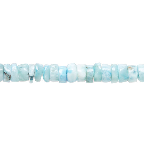 Larimar 1pkg1, hand-cut rondelle bead, 8 inch 4x1mm-5x2mm image number 0