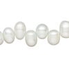 Freshwater pearl 1pkg1, top-drilled rice, 14 inch pale light blue 9x8mm-13x9mm cultured image number 0