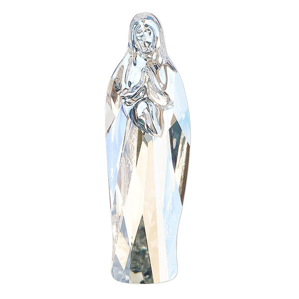 Fancy stone 1pk crystal moonlight foil back, Crystal Passions® 40x12.5mm Virgin Mary 4973 image number 0