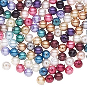 Pearl mix 210pk mixed colors, Celestial Crystal® 4mm round