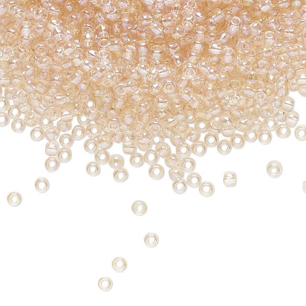 Seed bead, TOHO BEADS®, glass, pkg/7.5g, #11 round, translucent rainbow rosaline (TR-11-169). image number 0