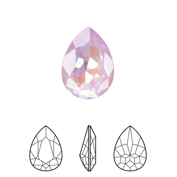 Fancy stone 6pk crystal lavender DeLite, Crystal Passions® 18x13mm pear 4320 image number 0