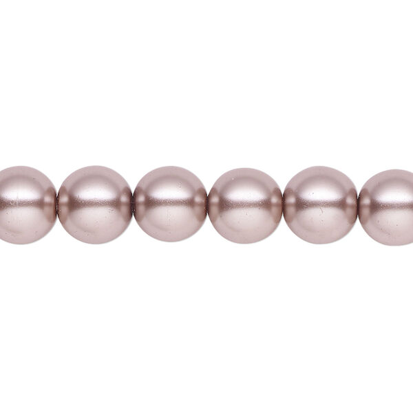 Pearl 2pk platinum, Celestial Crystal® 8mm round 15.5-16 inch image number 0