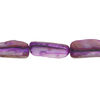 Mother-of-pearl shell 1pkg1, stick bead 15 inch dark purple and pink 17x7mm-19x11mm image number 0