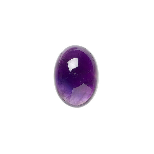 Cabochon, amethyst (natural), 18x13mm hand-cut calibrated oval, B grade, Mohs hardness 7. Sold individually. image number 0