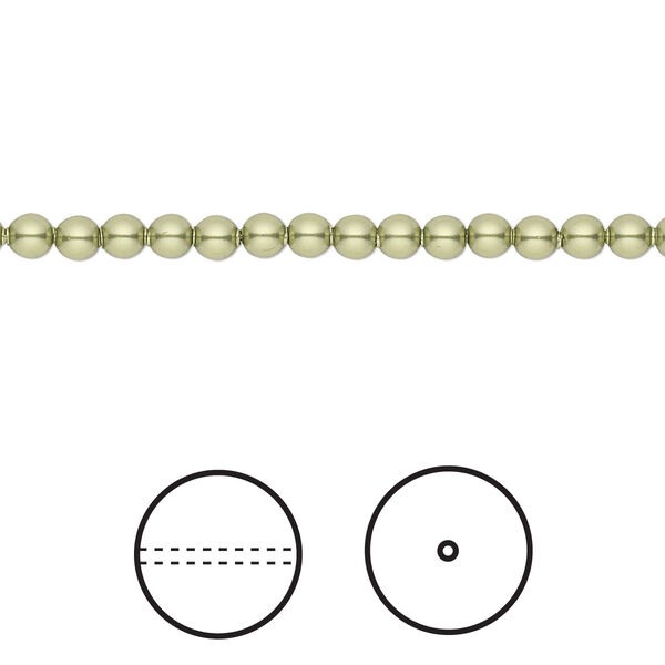 Pearl 1000pk light green, Swarovski® 3mm round 5810 image number 0