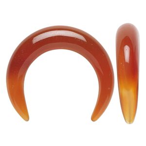 Red agate 1pkg1, hand-cut undrilled naja focal 32x28mm-34x30mm 7-8mm