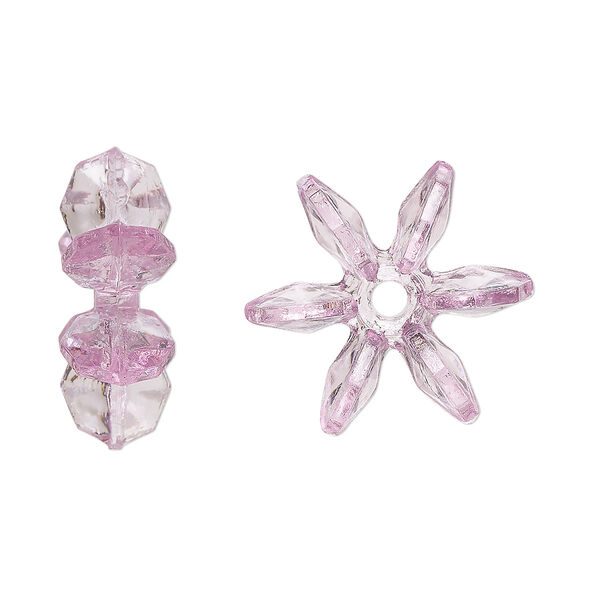 Bead, acrylic, transparent light purple, 18x7mm paddle wheel. Sold per pkg of 250. image number 0