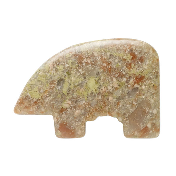 Autumn jasper 1pkg1, half-drilled Zuni-style bear focal natural, 34x20mm-38x30mm image number 2