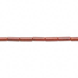 Bead, bamboo coral (dyed), red, 7x2mm round tube, B grade, Mohs hardness 3-1/2 to 4. Sold per 16-inch strand.