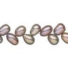 Freshwater pearl 1pkg1, herringbone-drilled rice, 14 inch lilac bronze 7x6mm-9x7mm cultured image number 0