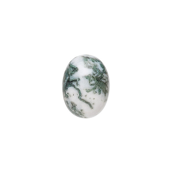 Cabochon, tree agate (natural), 16x12mm calibrated oval, B grade, Mohs hardness 6-1/2 to 7. Sold per pkg of 2. image number 0