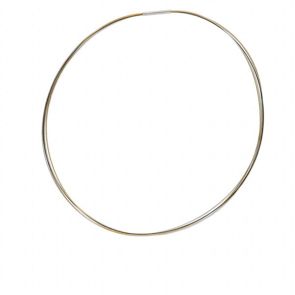 Necklace, plastic coated stainless steel, multicolored, 5-strand choker-style, 18-inches. Sold individually. image number 0