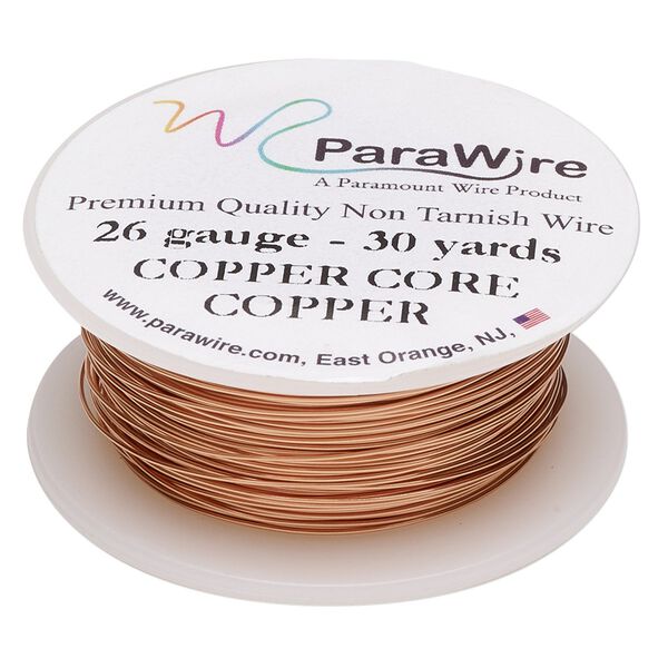 Wire, ParaWire™, copper, round, 26 gauge. Sold per 30-yard spool. image number 0
