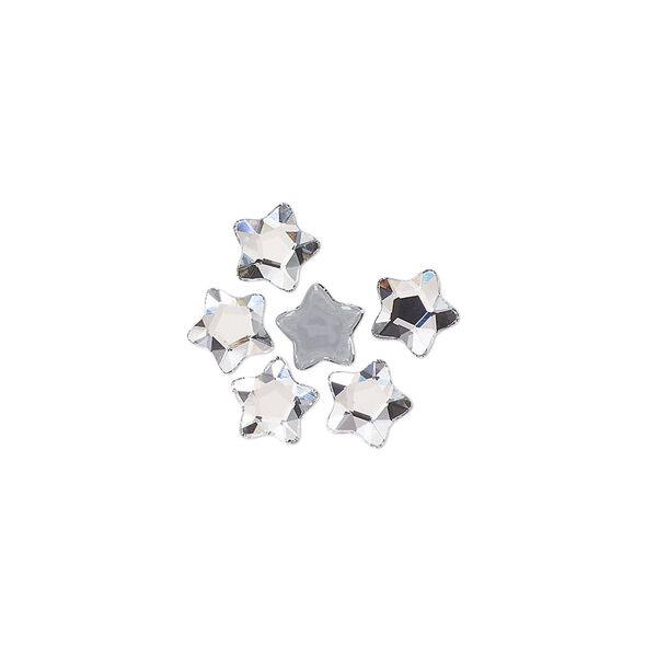 Flat back 6pk crystal foil back, Crystal Passions® hotfix rhinestone 6mm star flower 3754 image number 0