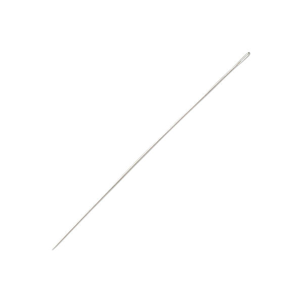 Needle, John James, nickel-plated steel, #10 with 0.56mm eye width, 2-3/16 inches. Sold per pkg of 25. image number 0